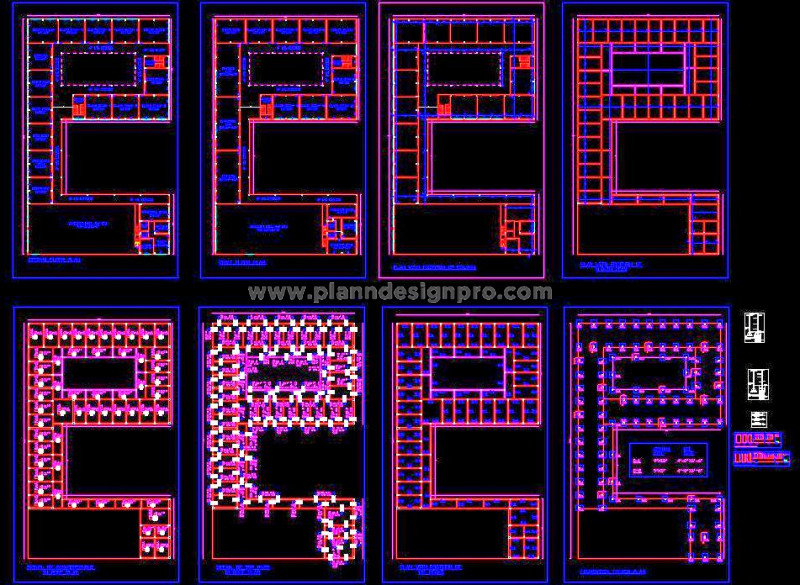 School Block CAD Design- Ground and First Floor Layouts